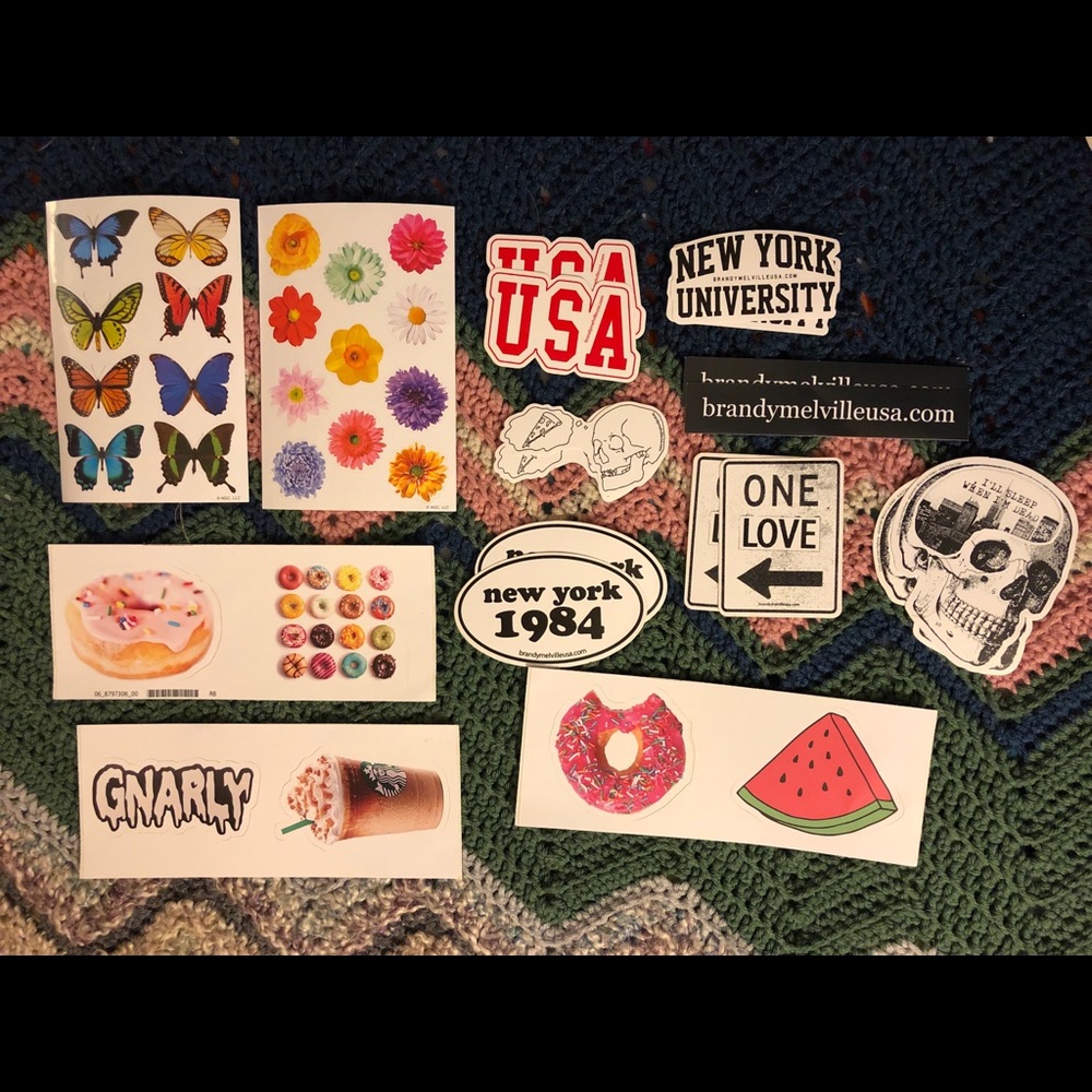 10 Postcards and 20 Stickers Brandy Melville